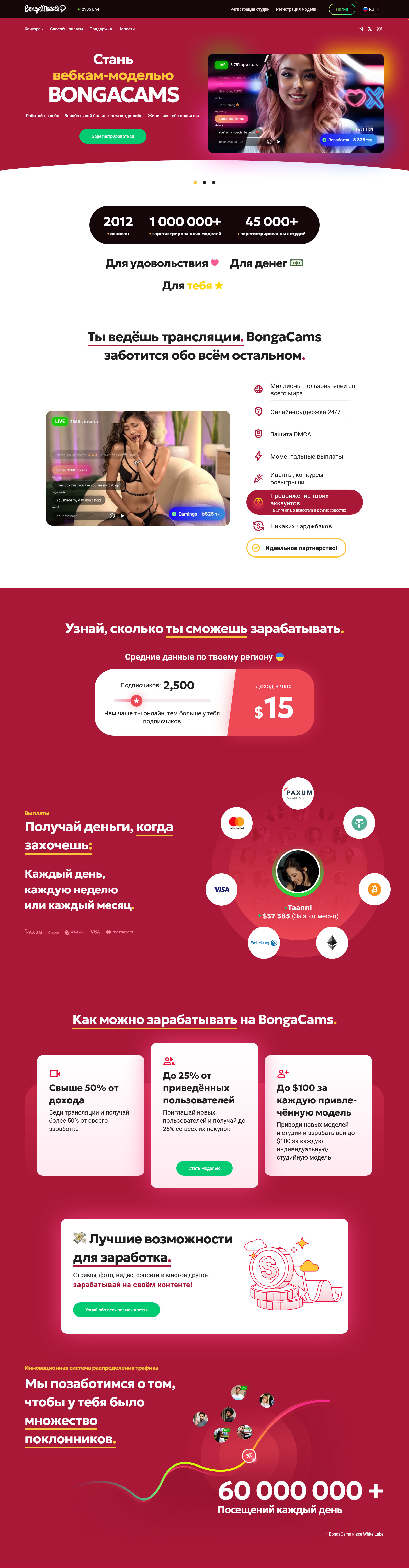ЗАРАБАТЫВАЙТЕ ДЕНЬГИ ВЕБКАМ МОДЕЛЬЮ ОНЛАЙН НА ДОМУ